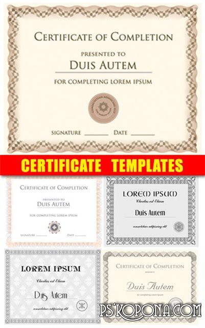 Certificate Templates PSD