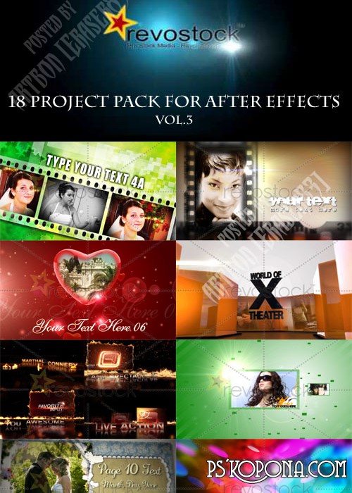 18 Project Pack for After Effects Vol.3 (Revostock)