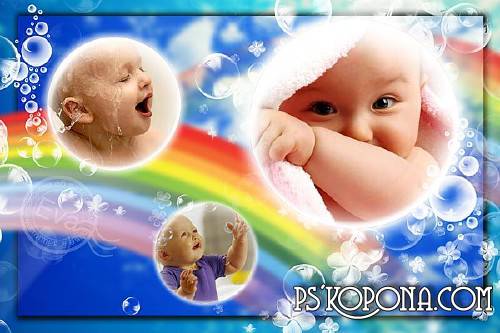 Child`s photo frame – Air bubbles Child`s photo frame – Air bubbles