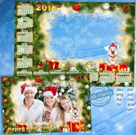 Calendar 2018 and Photo frame ( PSD | PNG ) Download