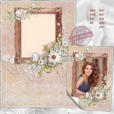 Romantic Calendar 2018 - Vintage flowers ( PSD | PNG )