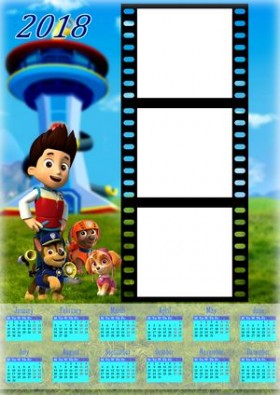 Paw Patrol - 2018 Children's Calendar template ( PSD | PNG ) Paw Patrol - 2018 Children's Calendar template ( PSD | PNG )