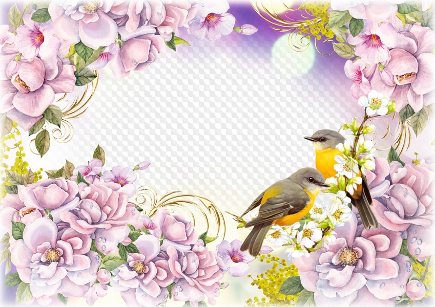 Flower photo frame free photo frame psd, free download — MilyeKartinki.ru