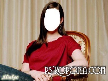 Шаблон для фотошоп - Девушка в кресле! Шаблон для фотошоп - Девушка в кресле!