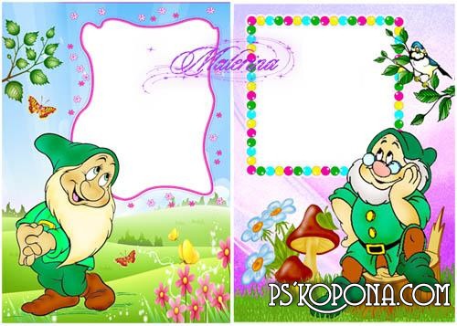 Baby png frames for photo download - dwarfs Baby png frames for photo download - dwarfs