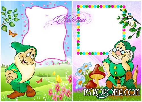 Baby png frames for photo download - dwarfs