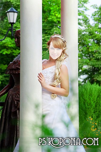 Template for Photoshop - Bride