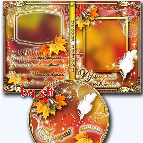 School cover for a dvd-disk