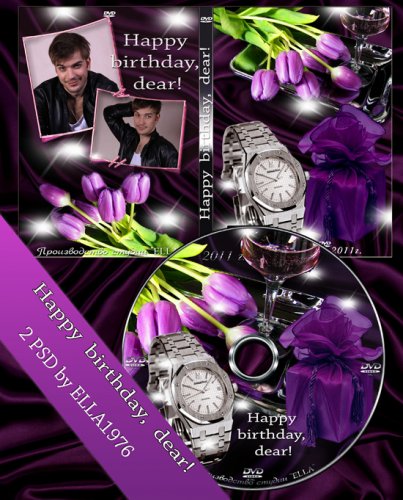 Greeting Cover for DVD and Blowing on the disc - Happy