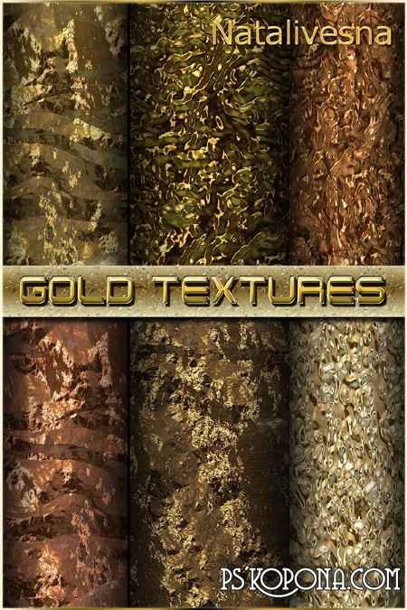 Gold textures for Photoshop ( free textures, free download )