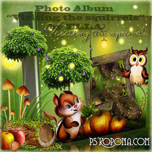 Fabulously beautiful children's photoalbum - Visiting the squirrels Fabulously beautiful children's photoalbum - Visiting the squirrels
