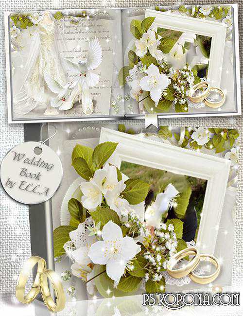 Delicate wedding album template - Spring of our love Delicate wedding album template - Spring of our love
