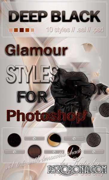 Free Glamour Styles for Photoshop - Deep Black