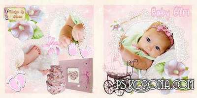 photo Album for girls My first year of life photo Album for girls My first year of life