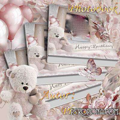 Beautiful photo album template psd - My birthday Beautiful photo album template psd - My birthday