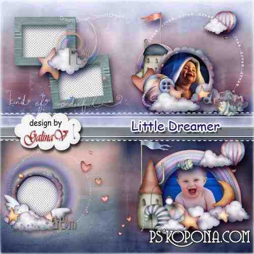 Photobook template psd for Baby Boy - Little Dreamer Photobook template psd for Baby Boy - Little Dreamer