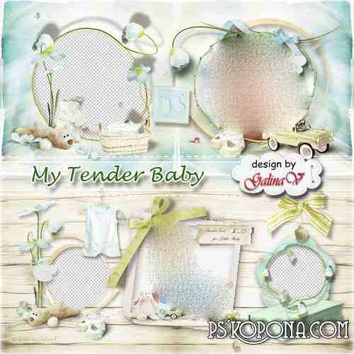 Photobook template psd for Newborns - My Tender Baby Photobook template psd for Newborns - My Tender Baby