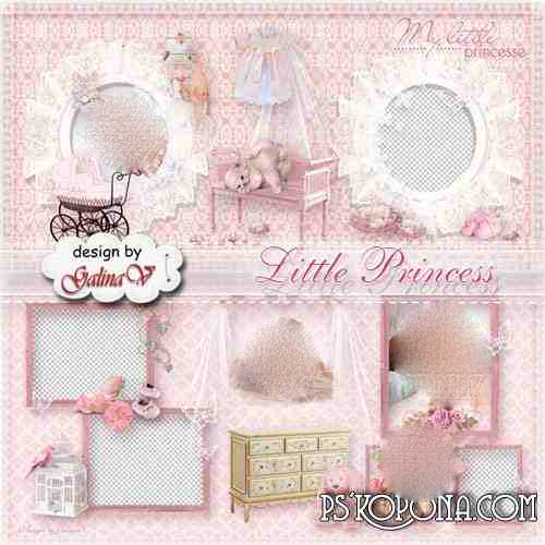 Photobook template psd for Baby Girl - Little Princess Photobook template psd for Baby Girl - Little Princess