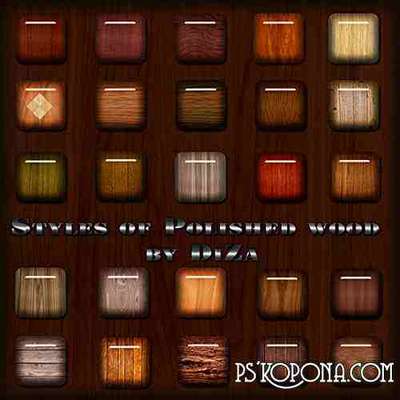 Photoshop Styles of Polished wood