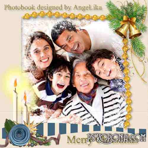 Christmas Photobook template psd - Family Holiday Christmas Photobook template psd - Family Holiday