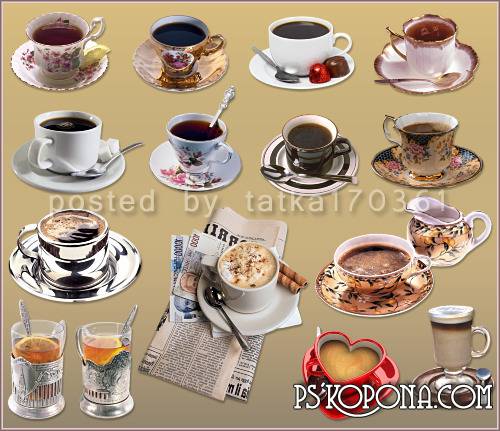 Mug with coffee, in PNG images, mug with tea