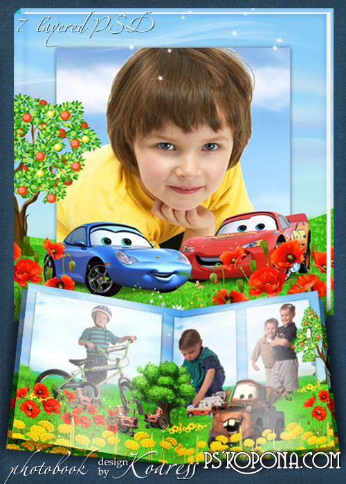 Children photoalbum with cartoon characters - Cars- Summer in Radiator Springs Children photoalbum with cartoon characters - Cars- Summer in Radiator Springs