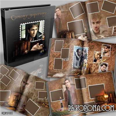 Photobook template psd for photos - Mens Photobook template psd for photos - Mens