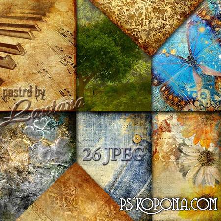 Textures and backgrounds for Photoshop - Vintage and grunge