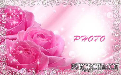 Photo Frame - Pink Roses Photo Frame - Pink Roses