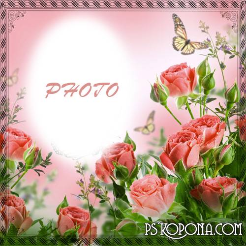 Photo frame - Spring roses for you Photo frame - Spring roses for you