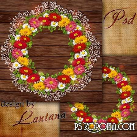 PSD source - Wreath in lace PSD source - Wreath in lace