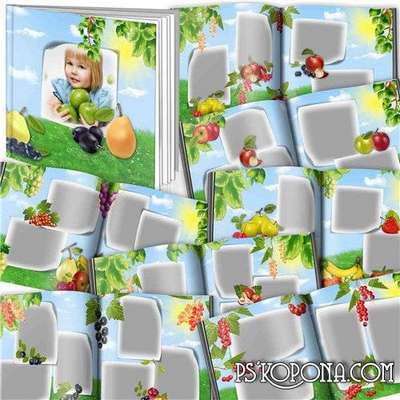 Photobook template psd for Photoshop - Fruit Photobook template psd for Photoshop - Fruit