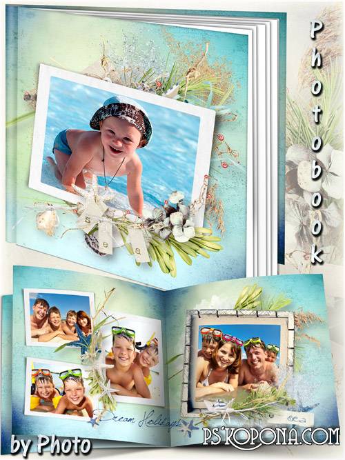 Offshore photobook template psd - Summer on the beach Offshore photobook template psd - Summer on the beach