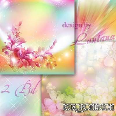 Multilayer backgrounds - Summer day in the decoration of the flower