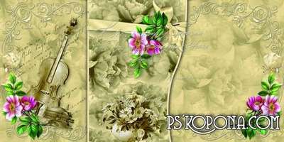 Vintage photo album template psd - Beautiful poem on the back of the photo Vintage photo album template psd - Beautiful poem on the back of the photo