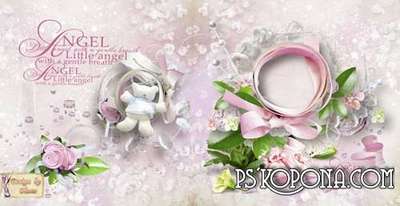 Baby photo album template psd for a girl - My little Princess Baby photo album template psd for a girl - My little Princess