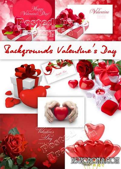 Backgrounds Valentine's Day – heart Roses