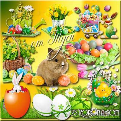 Clipart - Easter - joy illuminates, awakens the magic of kindness