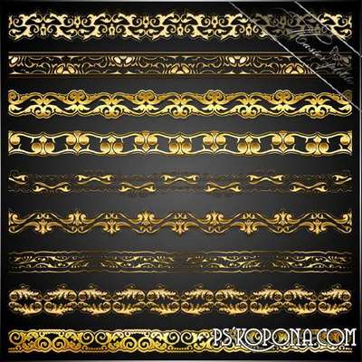 PSD source for design - Gold borders_2 PSD source for design - Gold borders_2