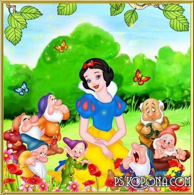 Children photo book template psd - A fascinating story of Snow White Children photo book template psd - A fascinating story of Snow White
