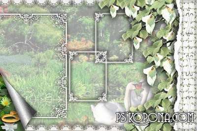 Framework for a photo-wedding album template Framework for a photo-wedding album template
