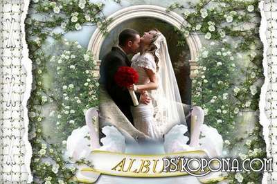 Framework for a photo-wedding album template Framework for a photo-wedding album template