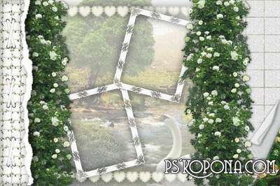 Framework for a photo-wedding album template Framework for a photo-wedding album template