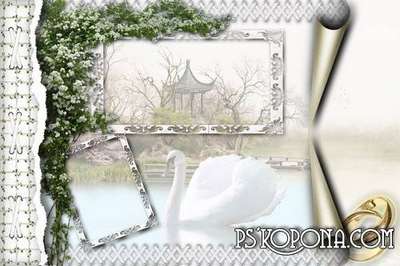 Framework for a photo-wedding album template Framework for a photo-wedding album template