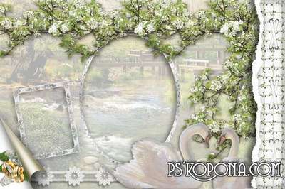 Framework for a photo-wedding album template Framework for a photo-wedding album template