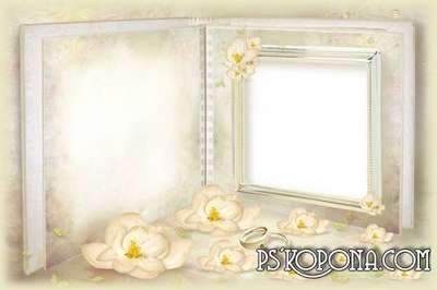 Frame for Photoshop - wedding album template - Pastel Yellow Frame for Photoshop - wedding album template - Pastel Yellow