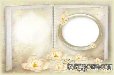 Frame for Photoshop - wedding album template - Pastel Yellow Frame for Photoshop - wedding album template - Pastel Yellow
