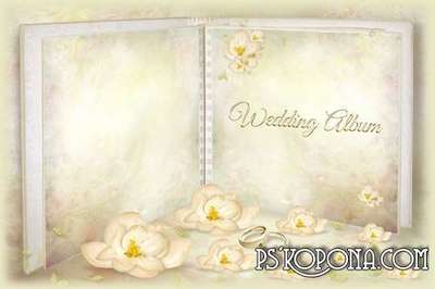 Frame for Photoshop - wedding album template - Pastel Yellow Frame for Photoshop - wedding album template - Pastel Yellow