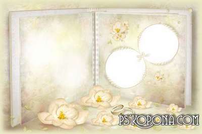 Frame for Photoshop - wedding album template - Pastel Yellow Frame for Photoshop - wedding album template - Pastel Yellow