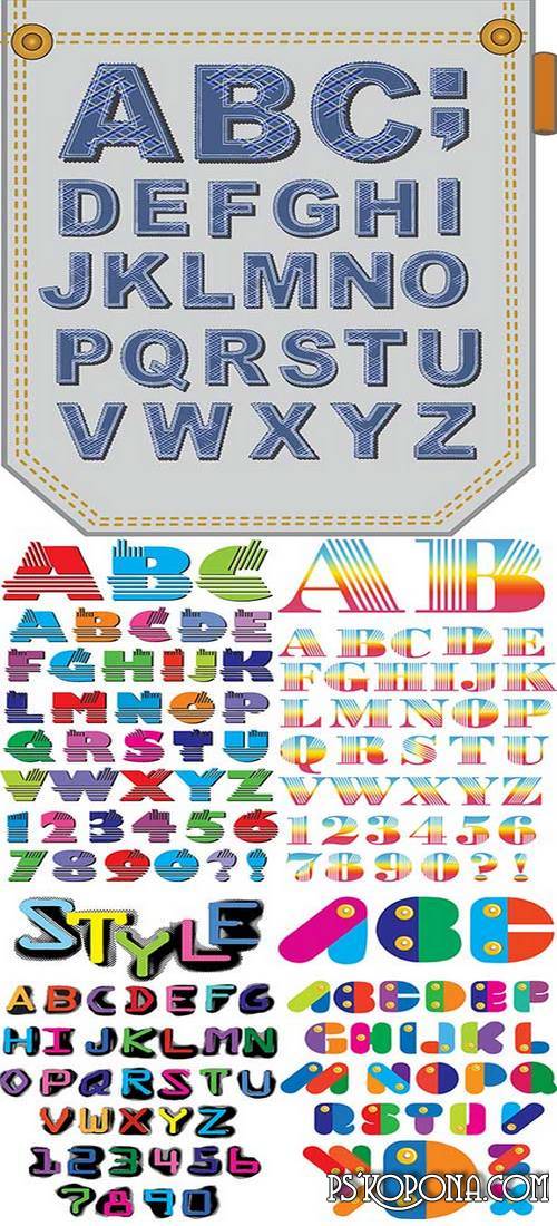 Collection vector clipart - the alphabet